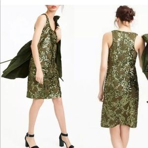 J. Crew Sequin Green Dress 12